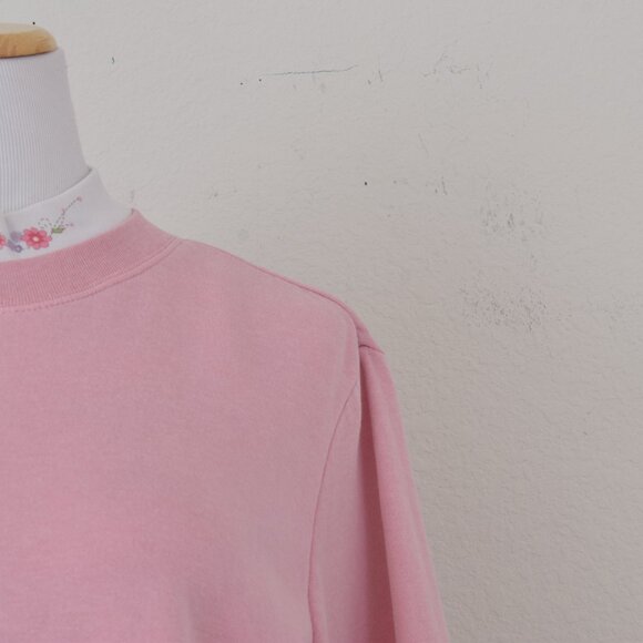 Vintage 80s/90s pullover Cotton/Poly Mockneck Sweatshirt by Blair | size Large - Picture 6 of 12